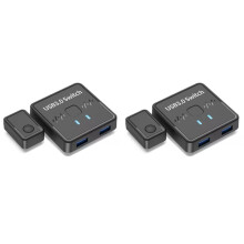 2X USB3.0 Printer Sharer  USB 3.0 Bidirectional Switcher 2 in 1 Out 2 Computers Share 1 Printer Keyboard Mouse USB