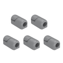 5Pcs Silicone Cable Organizer for Desk, Flexible Cable Management Clip for USB and Earphones, Gray