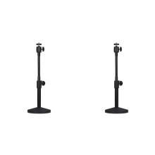 2X Hose Desktop Webcam Stand Verstelbare Metalen Bureau Statief Streaming Ondersteuning met Stevige Montage Basis