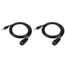 2X DIN Naar 3,5 mm Kabel 50 cm 5-Pins DIN Vrouwelijk Naar 3,5 mm Mannelijk Smartphone AUX Hoofdtelefoon Stereo Jack Adapter Ingangskabel 1 M