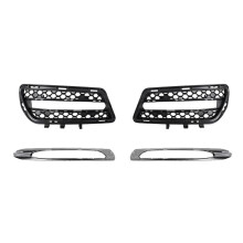 Front Bumper Fog Light Grille Cover Chrome Trim Molding Kits for - W212 AMG 2010-2013 2128851753 2128852174
