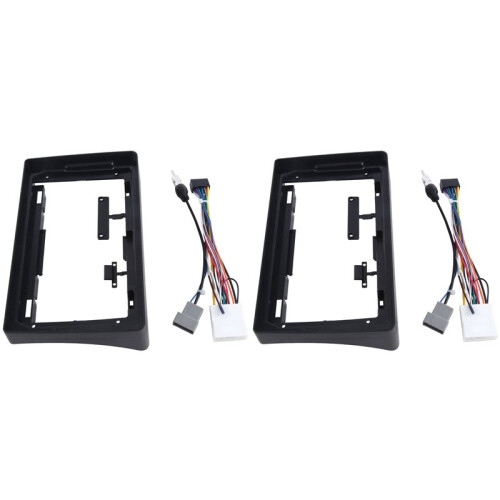 2X Frame de Rádio de Carro de 9 Polegadas para  NAVARA D40 2006-2012 Kit Dash Instalar Facia Console Bezel Adapter 1