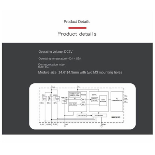 MCU-30105 MAX30105 Optical Sensor Particle Sensor Smoke Detection Flame Module Sensor 1