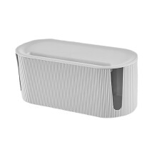 Cable Management Box with Lid for Power Cords and Data Cables, Durable SpaceSaving Cord Organizer for Desk and Home Office
