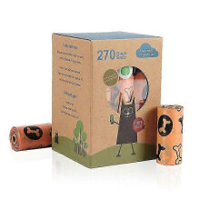 (18PCS, Orange) 8~18rolls pet Bags Dog Poo Bags, Guaranteed Leak Proof and Extra Thick Waste Bag Refill Rolls For Dogs