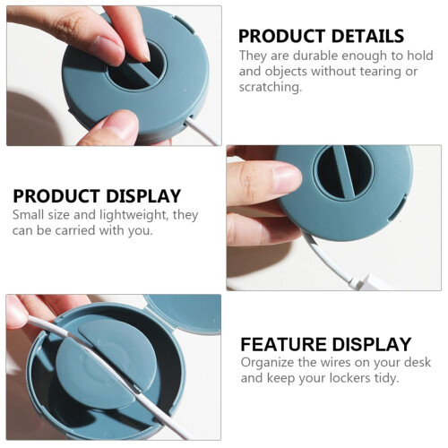 Blue Cable Organizer Set 18 Pcs Compact Cord Winder for Earphone USB Electrical Cords Easy Organization 2