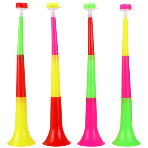 4-pack hopfällbara stadionhorn i plast