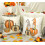 Conjunto de 2 capas de almofada decorativas com gnomos de abóbora, 45x45 cm (18x18 polegadas). 2