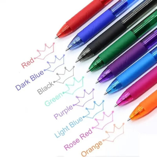 Raderbara bläckpennor 0,5 mm 8-pack flerfärgade 1