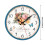 Retro Silent Wall Clock Light Blue 12 Inch 3