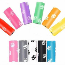 (8pcs Random Color) 1 Roll Cute Printed Dog Poop Bags, 4/6/8 Rolls Random Color Leak Proof Pet Waste Bag Refills Rolls
