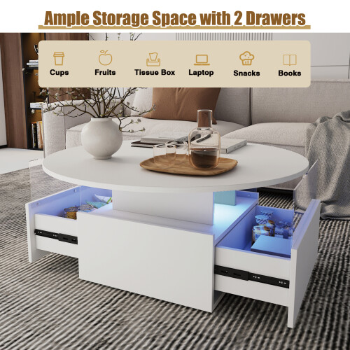 Round Coffee Table for Living Room 2