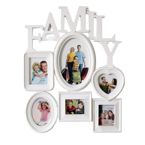 Κορνίζα φωτογραφιών Family Combo 31x38cm PVC Λευκή ή Μαύρη 1