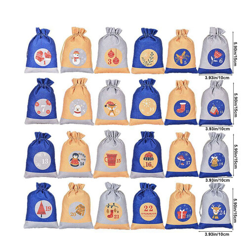Sacs cadeaux en jute avec cordon de serrage (24 pièces) 2