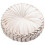 Round Floor Pillow Solid Color Pleated 38x10cm 1
