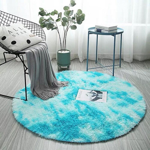Rundt, fluffy Shag-teppe til barn – 160 cm