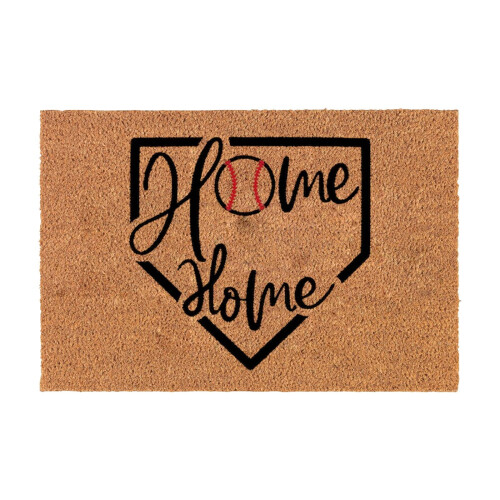 Dørmatte med baseballtema i polyester, 60x40 cm, sklisikker 1