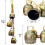 YANHAIGONG Shabby Chic klockor set med 4 3