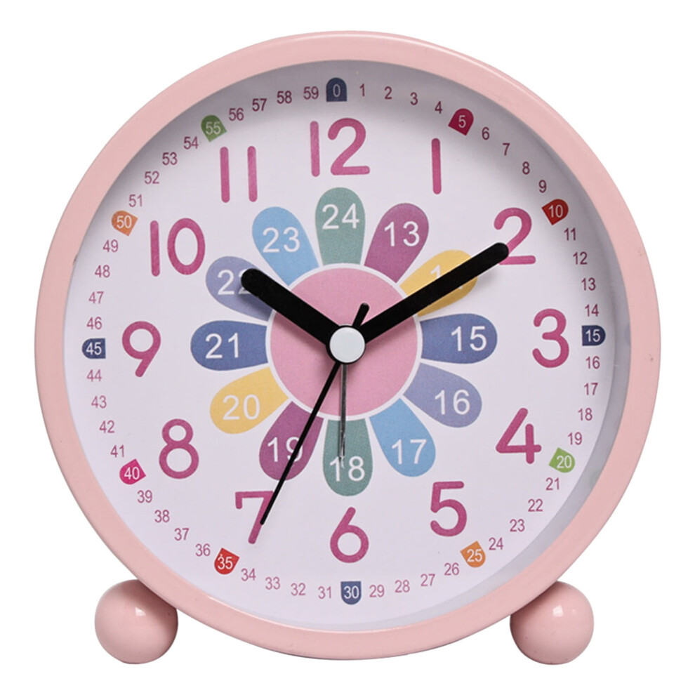 Kids Analog Alarm Clock With Colourful Dial And Night Light
