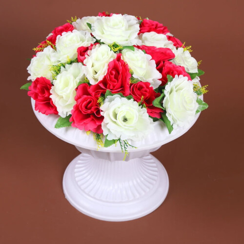 Hvit bryllupsblomstervase klassisk urneplanter 2