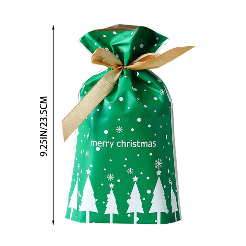 Sacs cadeaux de Noël réutilisables à cordon – Lot de 50 2