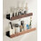 Wooden Floating Wall Shelf for Bathroom Shampoo Storage 2