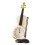 Horloge de table en forme de violon, en plastique blanc 1