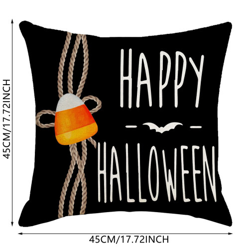 Conjunto de 4 capas de almofada Giyblacko Halloween, 45x45 cm (18x18 polegadas). 2