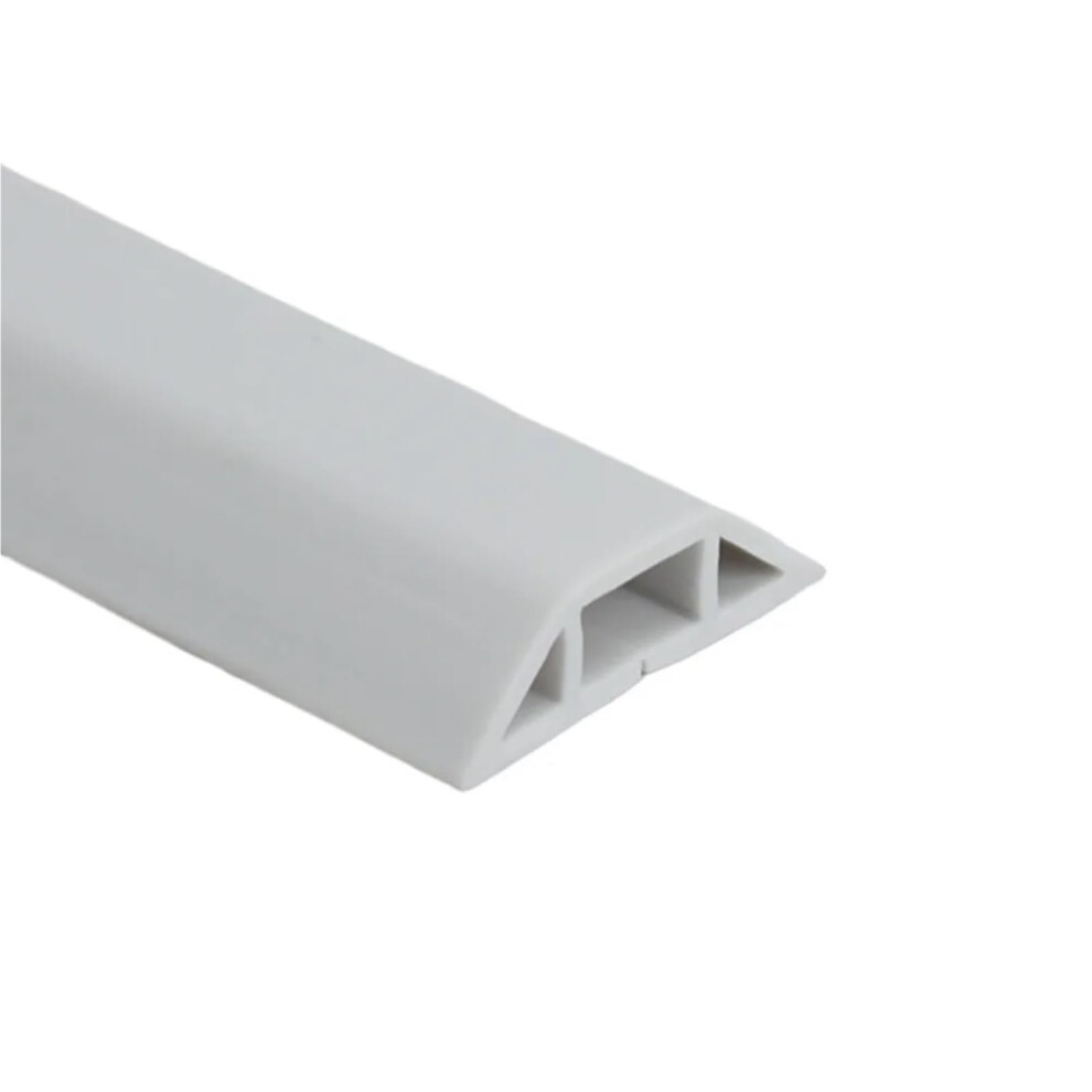 Self Adhesive Floor Cable Protector 1M White Â Flexible Cable Management Cover For Home And Office 9330225820567
