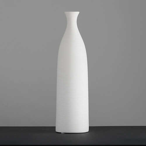 White Ceramic Small Flower Vase – 3.5 x 3.5 x 13 in 1