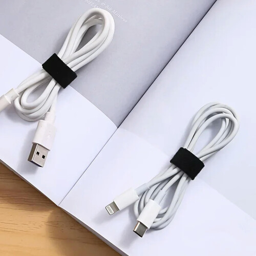 Reusable Cable Management Strap White Removable Wire Organizer MultiPurpose Storage Tie 1Pc 1