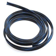 2mm Expandable Braided Cable Sleeving 10M Red and Black PET Nylon Wire Loom Protector for Flexible Abrasion‑Resistant Cable Management