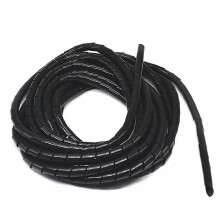 Cable Management Sleeve 10mm Spiral Cable Organizer Tube Black Flexible Wire Protector Wrap 10m