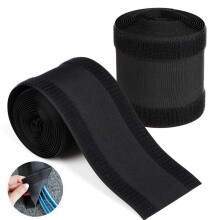 Black Carpet Cable Protector 2 Rolls 9.8ft Each, Durable Floor Cable Cover for Office, Discreet Cable Management