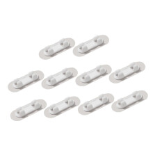 10pcs White Self Adhesive Wire Clips Compact Cable Organizer Holders for Desk and Wall Management
