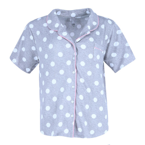 PJ Couture Women's Plus Size Polka Dot Pyjama Short Set 2