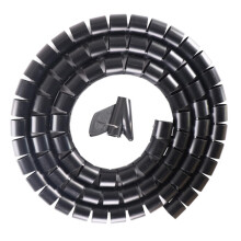Pet Proof Cable Management Sleeve 10M Cuttable Flexible Wire Wrap Organizer for Home and Office Black