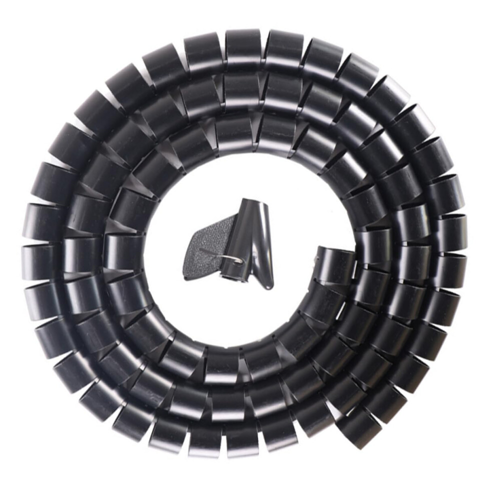 Pet Proof Cable Management Sleeve 10M Cuttable Flexible Wire Wrap Organizer For Home And Office Black 9310869825012