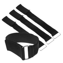 4pcs Elastic Cable Organizer Straps with Durable Buckles, Reusable Securing Straps for Home Office and Outdoor Use