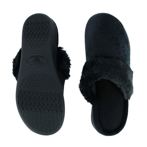 Isotoner Women's Velour Patterned Clog Slippers 2