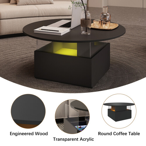Round Coffee Table for Living Room 2