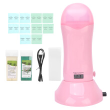 Kit d'épilation à la cire à domicile, chauffe-cire intelligent avec interrupteur indépendant pour une épilation efficace, convient à toutes les