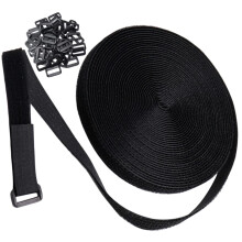 26pcs Adjustable Hook and Loop Straps with Buckles Reusable Nylon Cable Ties for Home and Office