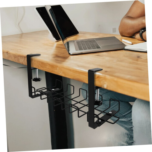 Under Desk Cable Management Rack for Efficient Cord Storage and Easy Installation 1