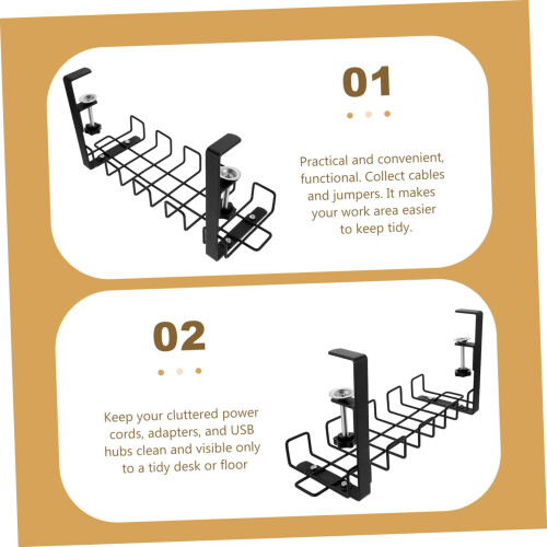 Under Desk Cable Management Rack for Efficient Cord Storage and Easy Installation 2