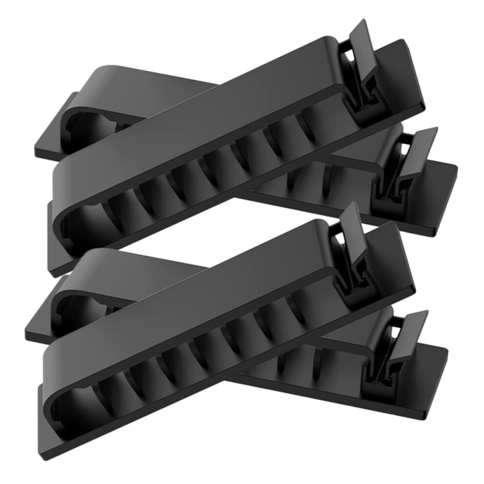 4Pcs Adhesive Cable Organizer Clips For Desk And Car, Easy Peel Cord Management Holders For Home Office 9310869825401
