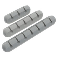 3pcs Silicone Cable Organizer Set for Desk and Car, Flexible Wire Holder for Tangle Cable Management