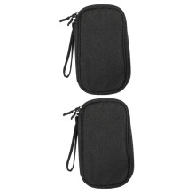 Electronics Accessories Organizer Dual Pack Travel Cable Storage Bag with Smooth Zipper Durable Lightweight Design