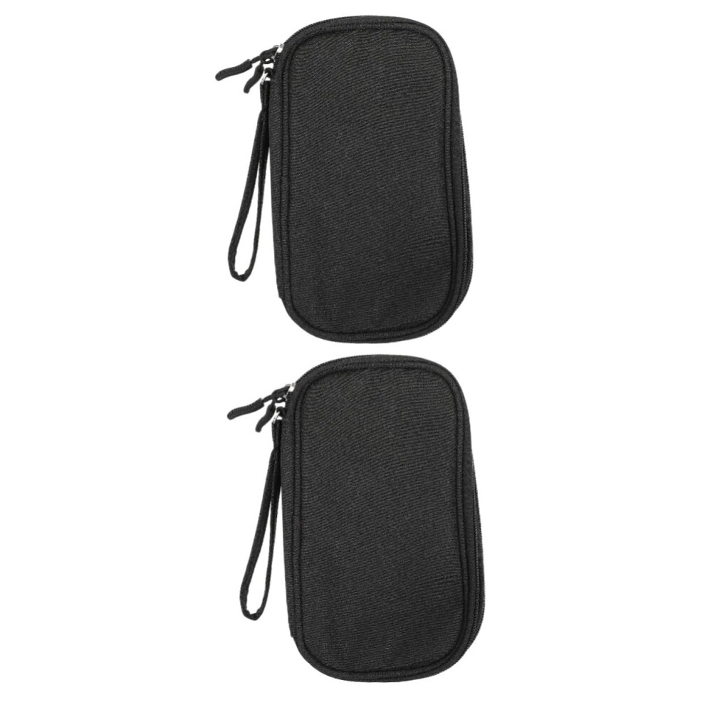 Electronics Accessories Organizer Dual Pack Travel Cable Storage Bag With Smooth Zipper Durable Lightweight Design 9310869825524