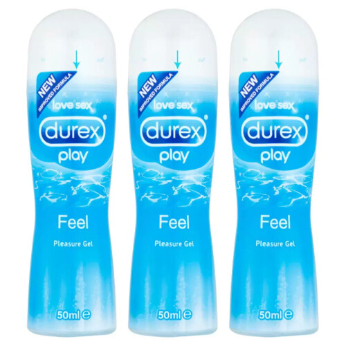 Durex Durex Play Feel Water-Based Lubricant Gel - 3 x 50ml
